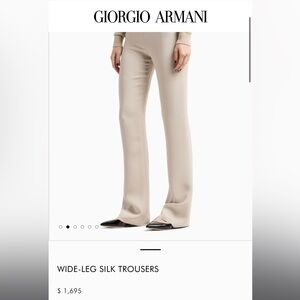 GIORGIO ARMANI WIDE-LEG SILK TROUSERS